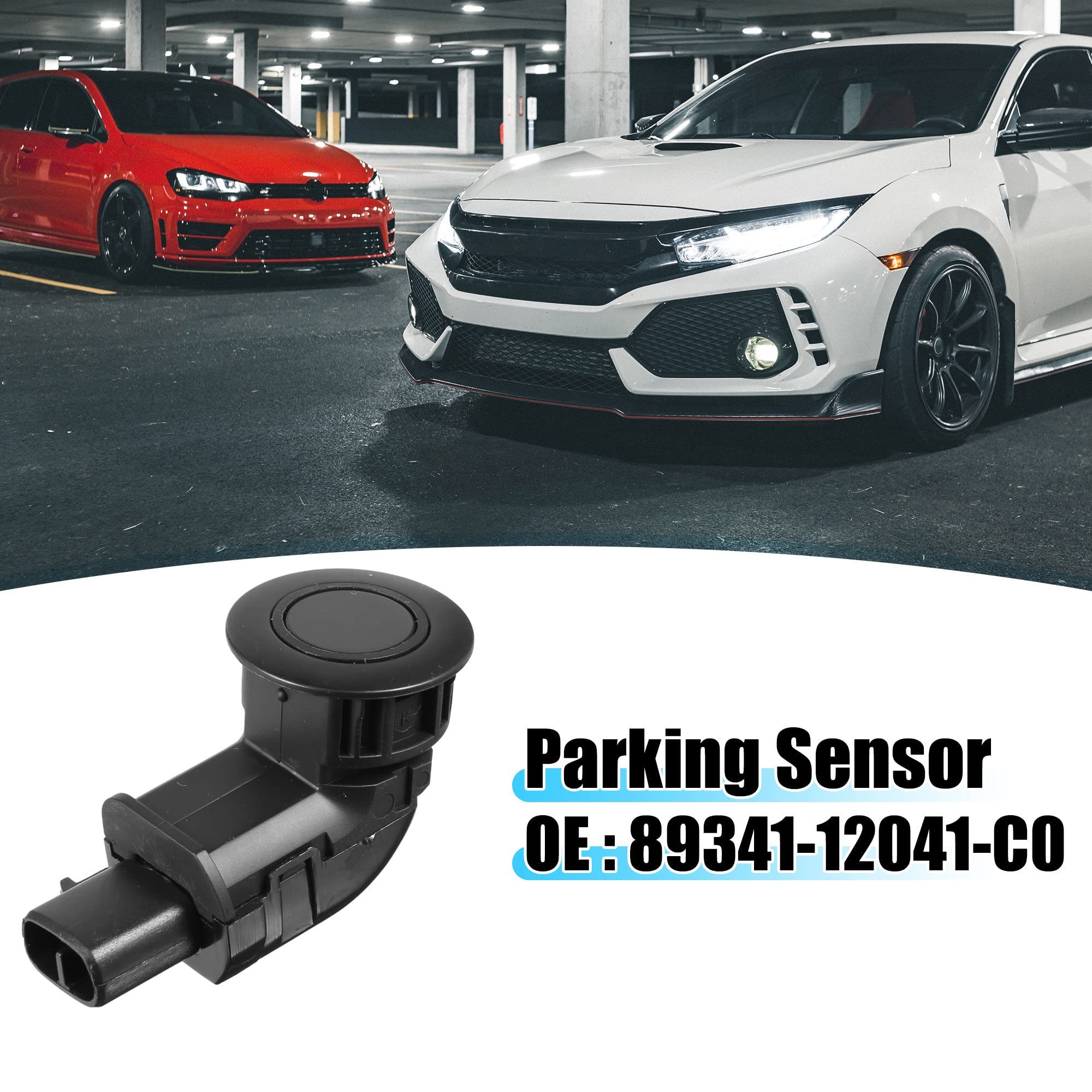 X AUTOHAUX 4 Pcs Car Bumper PDC Reverse Parking Assist Sensor for Toyota Camry 2002-2006 for Toyota Corolla 2001-2008 89341-12041-C0