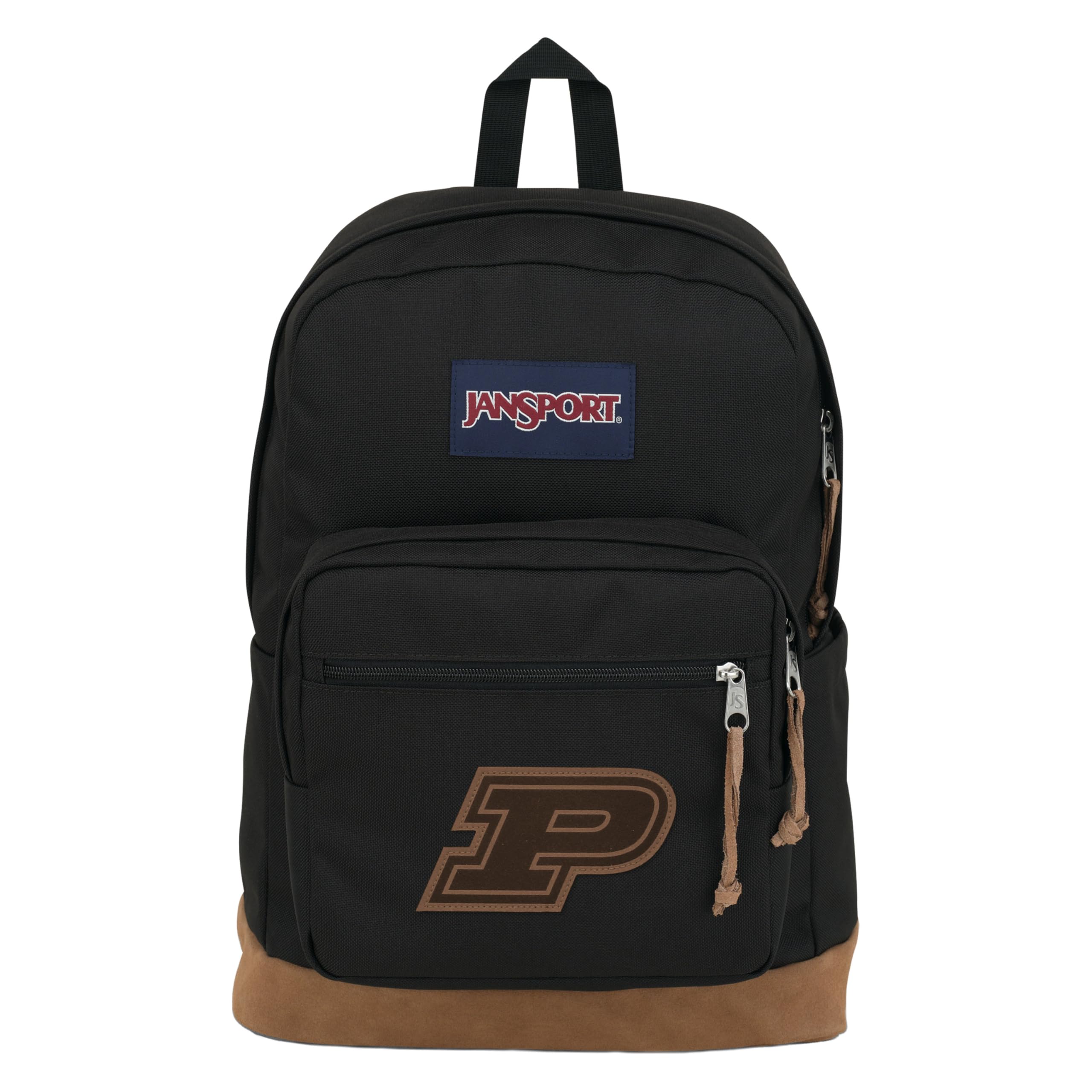 JanSport NCAA Officially Licensed Backpack, Purdue Boilermakers, Right Pack with Padded 15-Inch Laptop Sleeve, Spacious Computer Bag, Durable Daypack with Bottle Pocket &amp; Haul Handle, Black