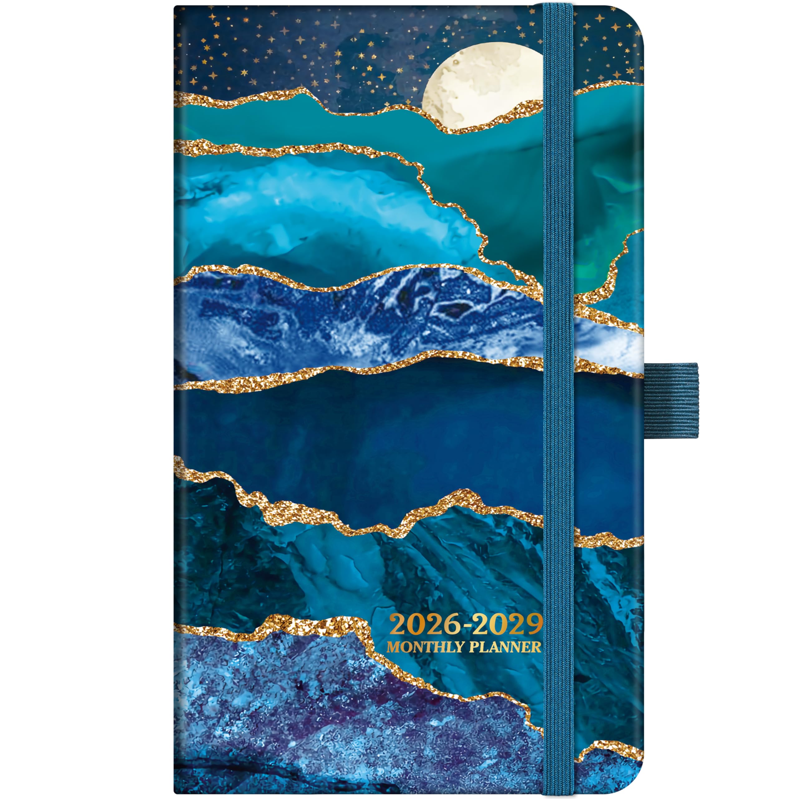 2026-2029 Pocket Planner - 3 Year Monthly Calendar/Planner 2026-2029, JULY 2026 - JUNE 2029, 6.4" x 3.8", 60 Notes Pages, Elastic Closure, Pen Loop, 2 Book Marks, Inner Pocket