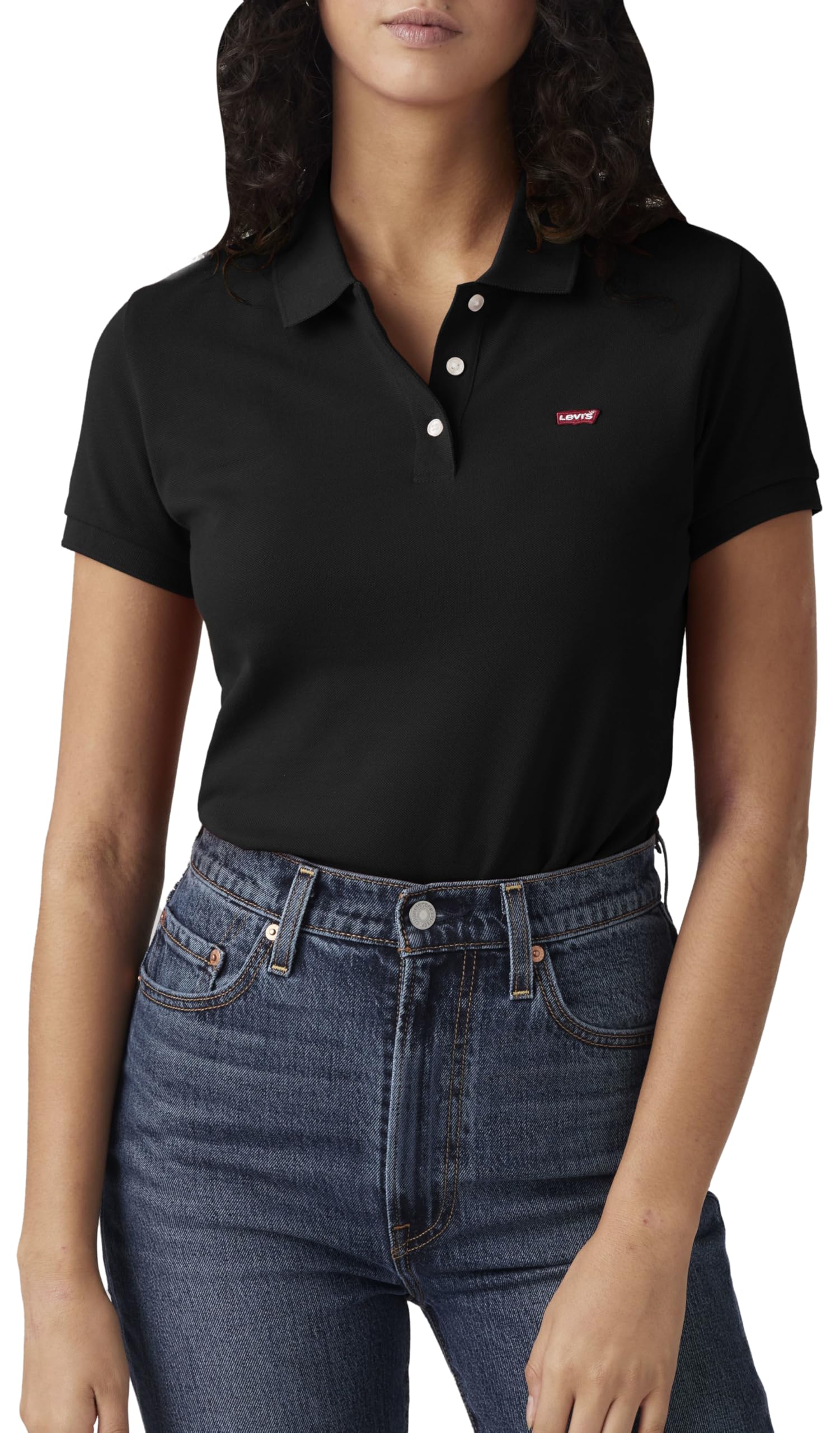 Levi's Men's Slim Housemark Polo Shirt, Caviar, S