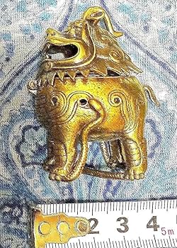 魔除け！開運！金運！結界を張ります！本場チベット金銅製　古代神獣立像　祈祷済み Amazon.co.jp: 魔除け 開運 金運 結界を張ります 本場チベット金