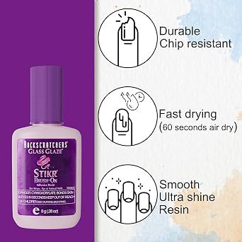 Backscratchers Glass Glaze Stikr Resin Strong Adhesive for Nail Wraps (8g)