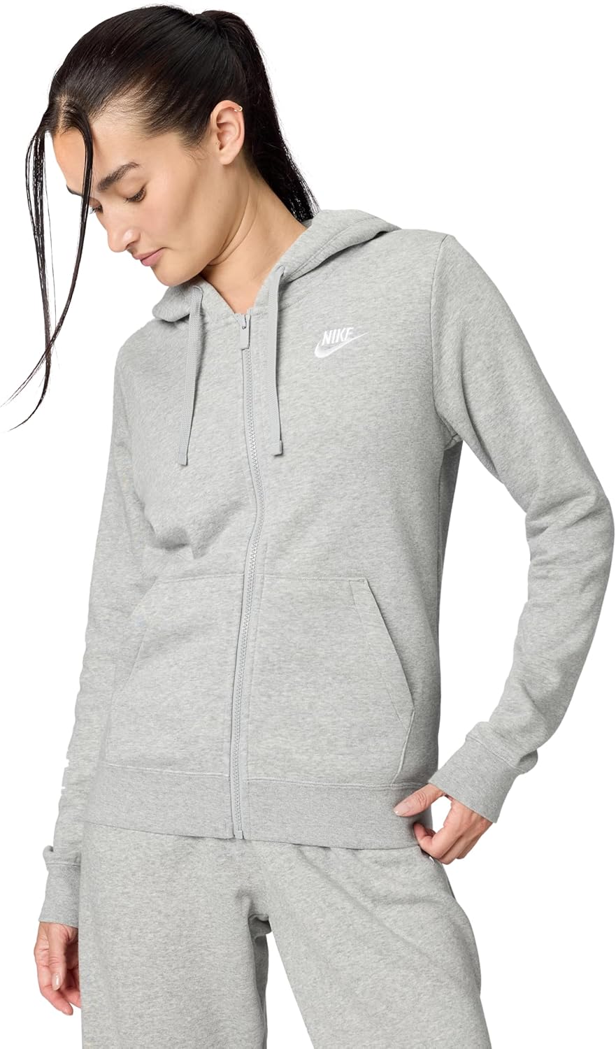nike long full zip hoodie women's