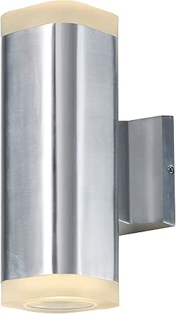 Maxim 86135AL Light LEDray LED Outdoor Wall Sconce 2-Light LED 12 Total Watts, Brushed Aluminum