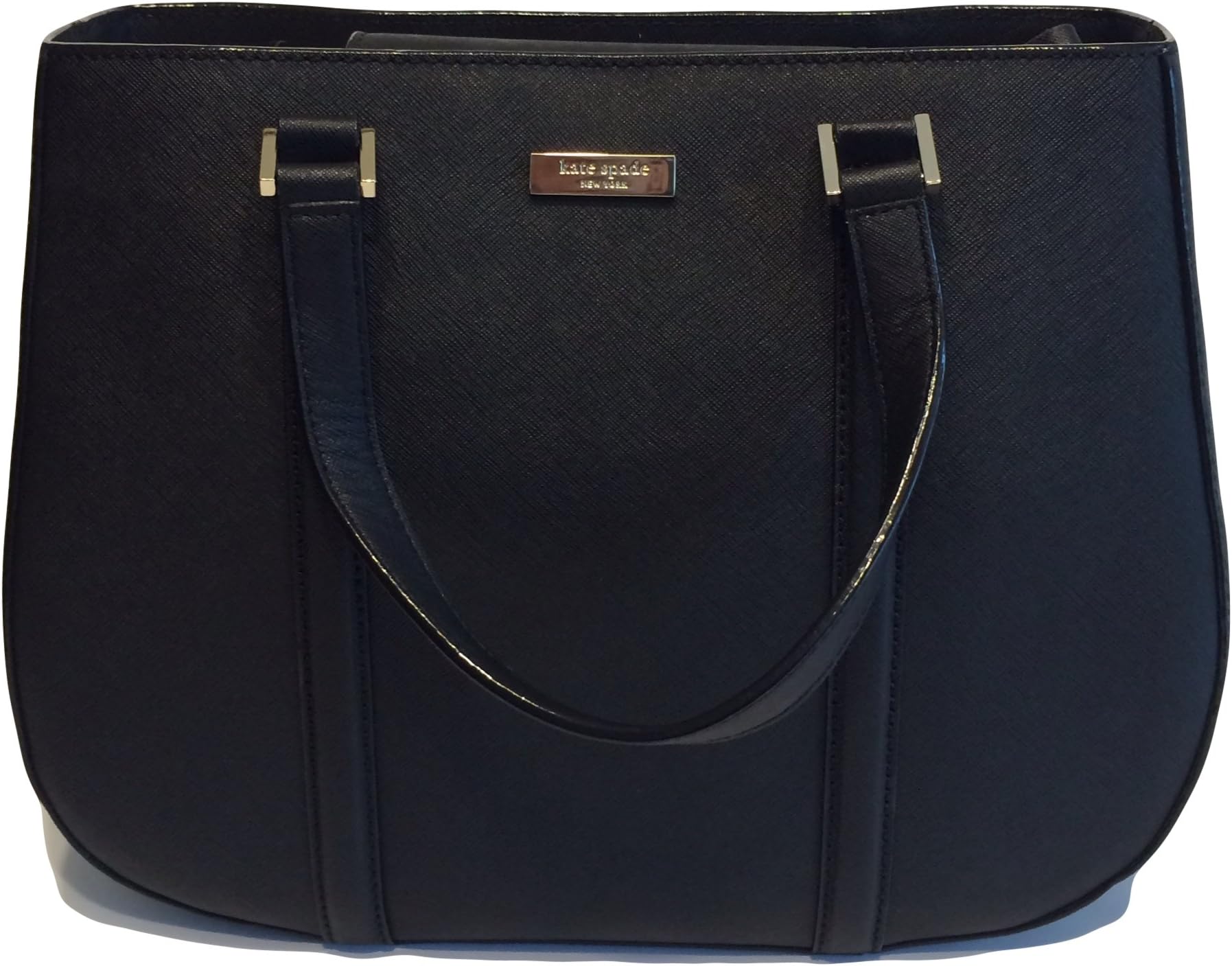 Kate Spade New York Newbury Lane Sylvie Handbag Black Saffiano Leather WKRU2257