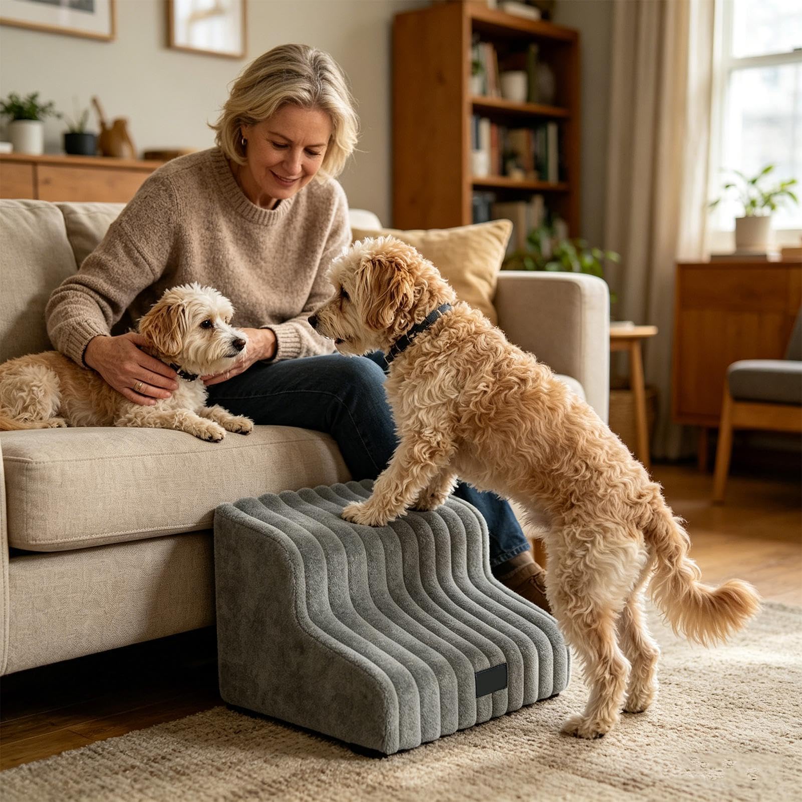 Rampa per Cani Scaletta Leggera Antisdrucciolo Per Animali Da Compagnia | Gradini per Cuccie di Cani per Gatti Anziani Cuccioli di Piccola Taglia Divano e Appartamento Balcone Terrazza Giardino