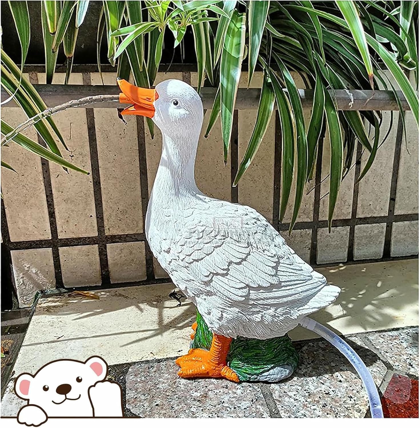 Garden Decor Pond Spitter for Koi Pond, Fish Fountain Spitter with Hose, Pool Fountains for Above Ground Pools, for Water Gardens