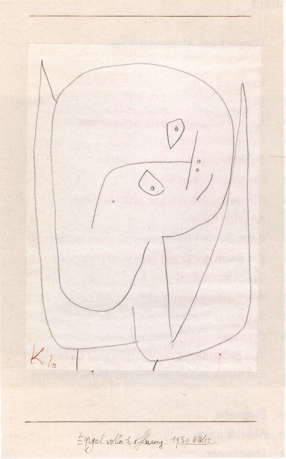 Affiche Paul Klee Engel voller Hoffnung pour décoration salon moderne