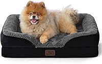 Vista 359 de Bedsure - Cama ortopédica extragrande para perros, sofá cama lavable para perros extragrandes, espuma de soporte con funda extraíble y lavable, negro