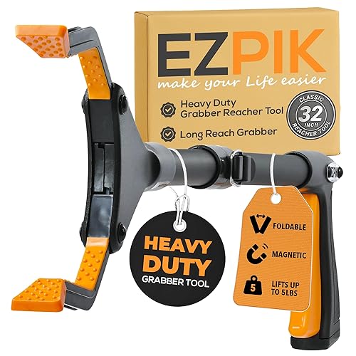 Ezpik Herramienta de agarre plegable de 32 pulgadas para personas mayores, herramienta de agarre para ancianos, herramienta de alcance resistente,