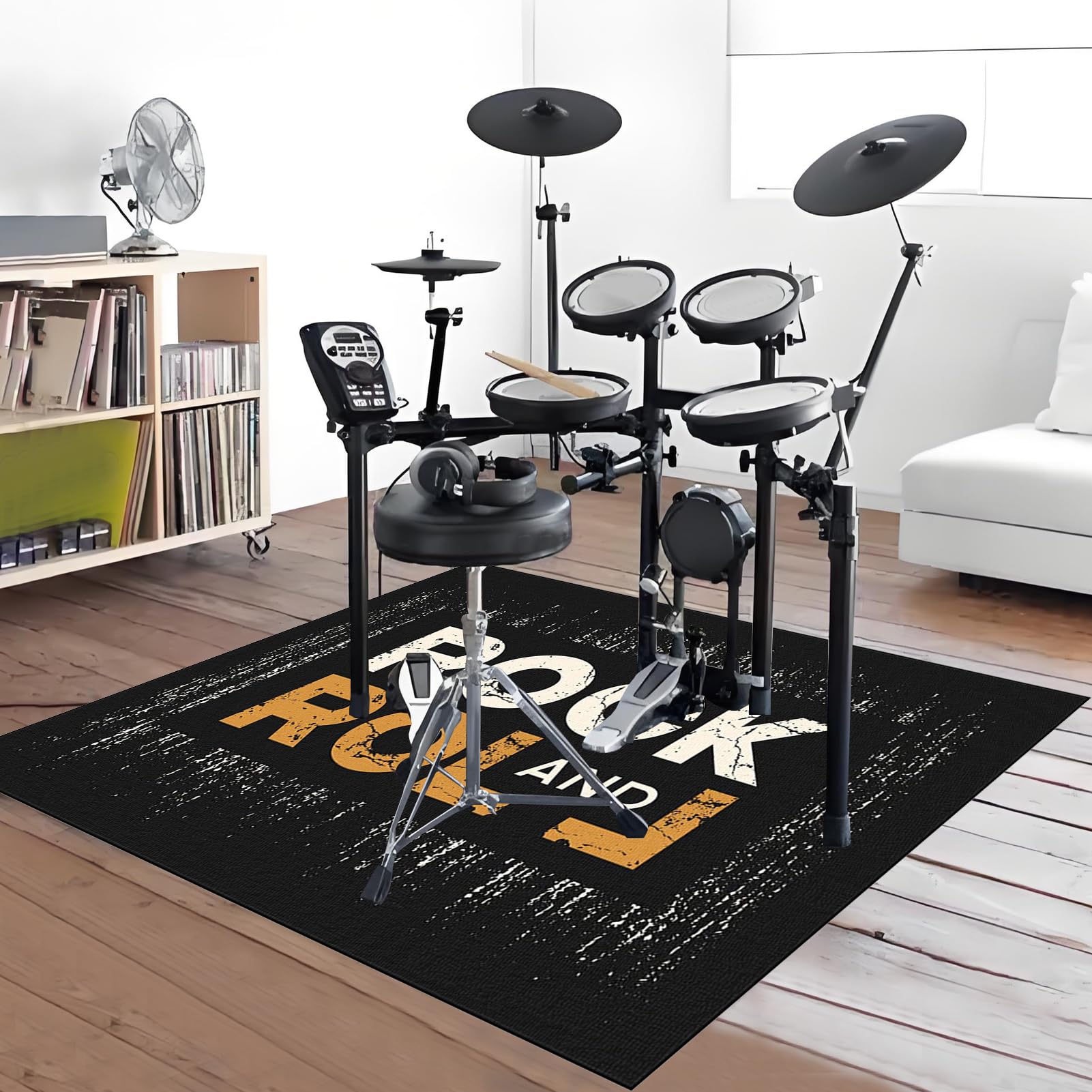 Alfombra Bateria Alfombras Acusticas Electronica Alfombra para Bateria Acustica Alfombra de Batería Acústico Tapete de Tambor Alfombrillas Insonorizada Antideslizantes 110 x 80 cm Alfombra de Tambor