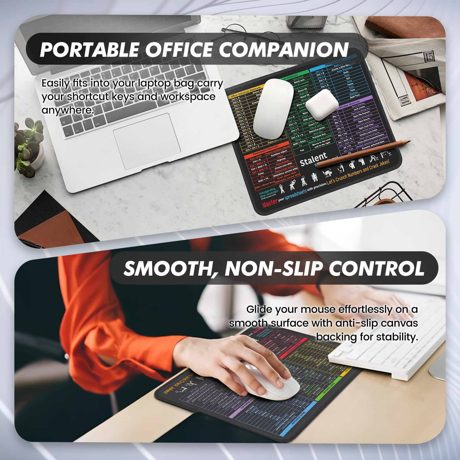 1pc Funzione Computer Tappetino Per Mouse Con Tasti Di Scelta Rapida, Tappetino Per Mouse Con Tasti Di Scelta Rapida Tappetino Per Mouse Antiscivolo Tappetino.jpg