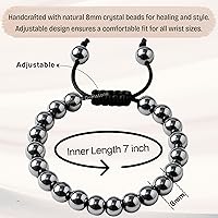 Vista 139 de Amazing Gemstone Crystal Bracelet for Women Men's Gifts - Protection Healing Crystal Bracelet - 8mm Gemstone Beaded Adjustable Bracelet Pulseras