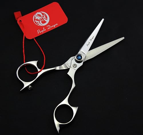 Miniatura 2 de Purple Dragon Tijeras de peluquería con bolsa, 5.0 pulgadas, 440C, para peluquería profesional