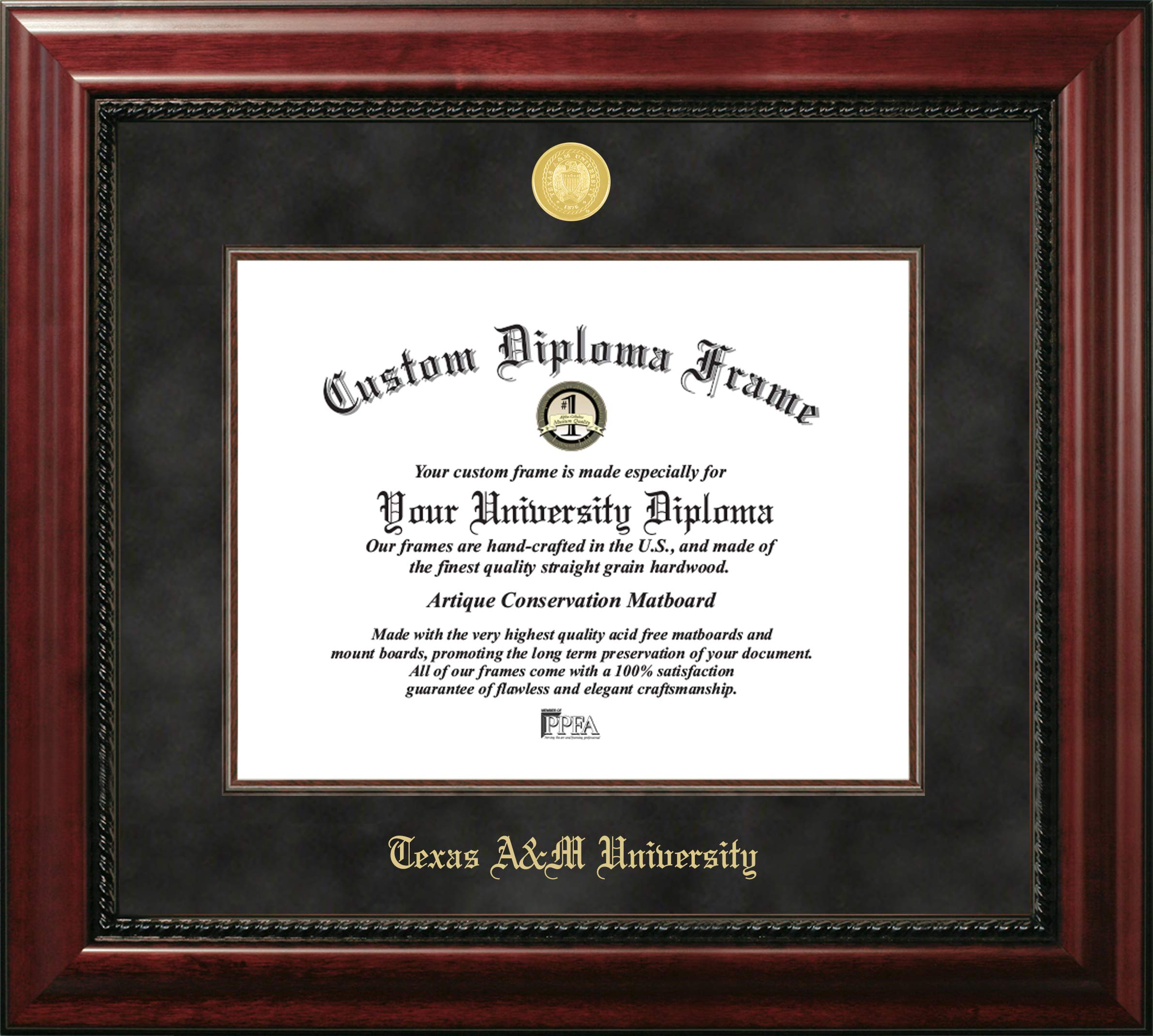 Campus ImagesTexas A&M University Executive Diploma Frame, 12.5" x 16", Team Color