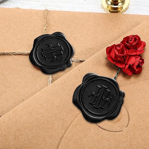 Miniatura 5 de Nuanchu 15 varillas de cera para sellado de pistola de pegamento para sello de cera retro vintage y letras, ideal para invitaciones de boda, sobres