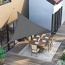 SUNNY GUARD Shade Sail 3 x 3 x 3 m HDPE Triangular Sail Awning for Outdoor Breathable UV Protection for Garden Outdoor Terrace, Anthracite
