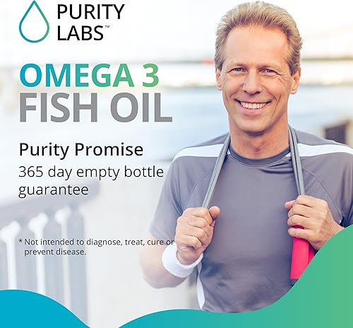 Miniatura 7 de Purity Labs Aceite de pescado Omega 3 3000 mg - Suplementos veganos para la salud del corazón y el cerebro - Suplemento de apoyo inmunológico - 180