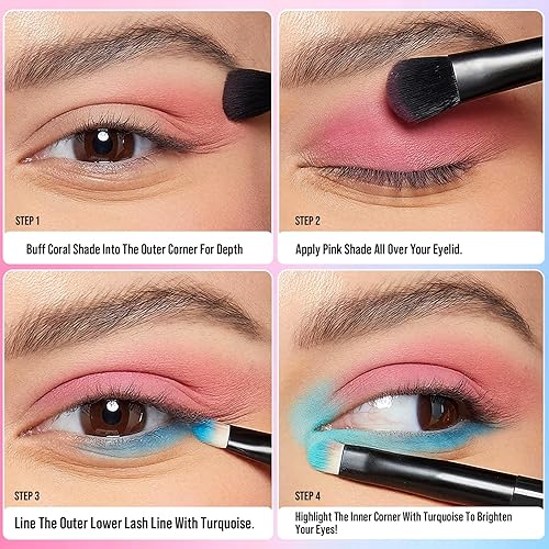 Miniatura 6 de Tintark Paleta de sombra de ojos de maquillaje de 30 colores para belleza y mate metálico brillante perla brillo paleta de sombra de ojos y arco