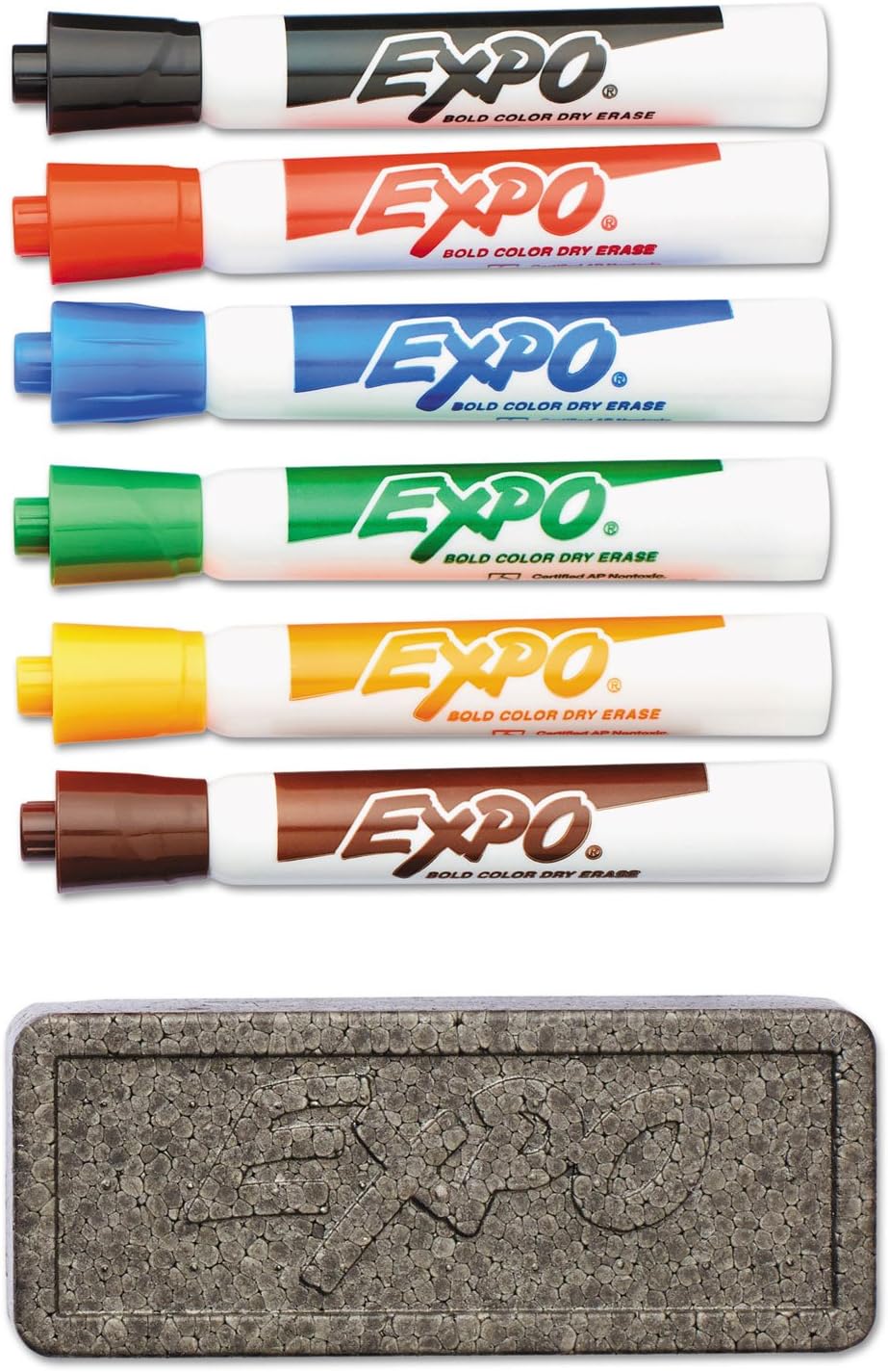 Amazon.co.jp Expo Dry Eraseマーカー Chiselマーカーポイントスタイル Assorted、レッド