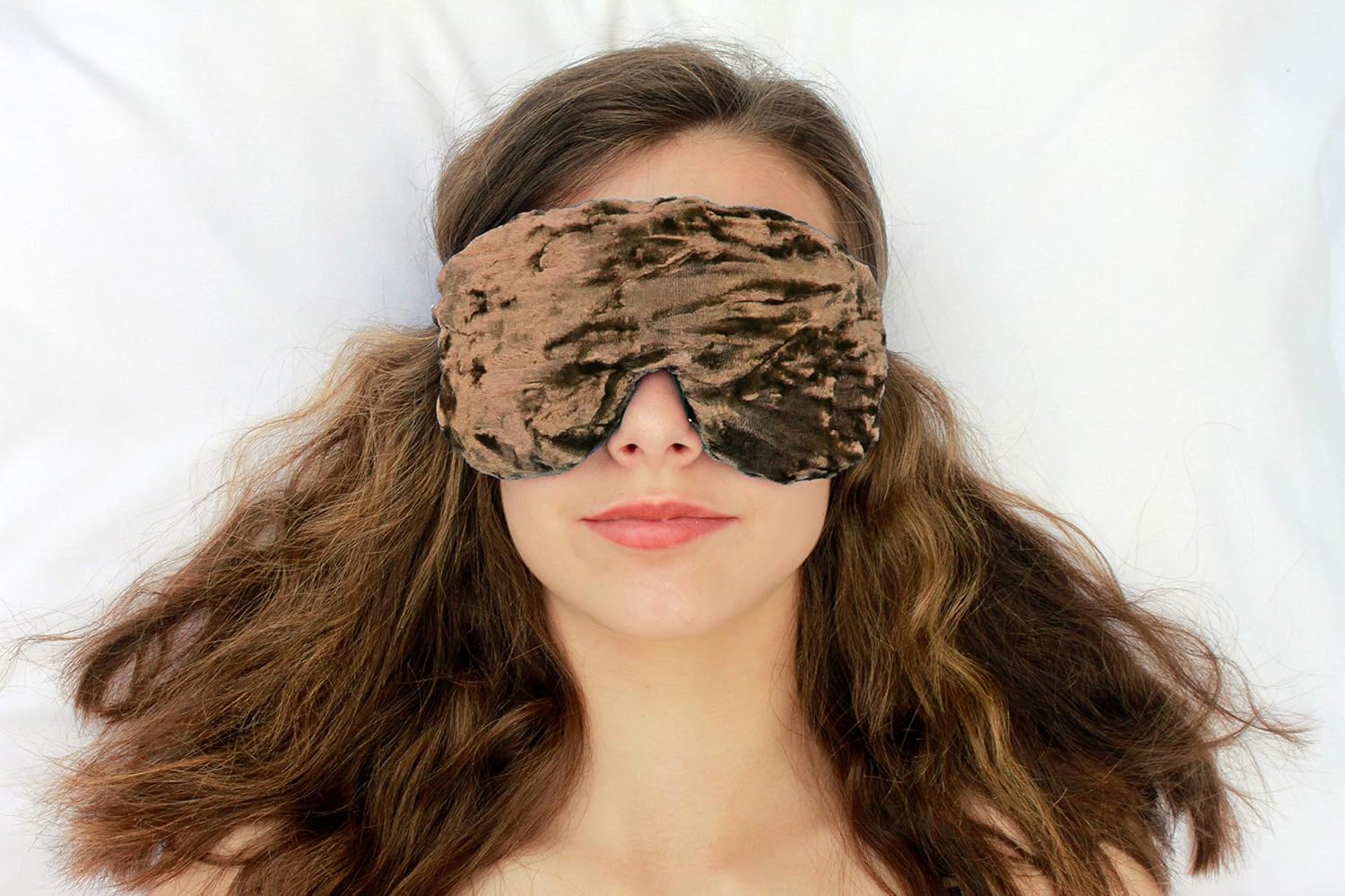 Luxe Handmade Blackout Sleep Eye Mask - Adjustable Strap - Unscented - Blue Lagoon - TEM-BL