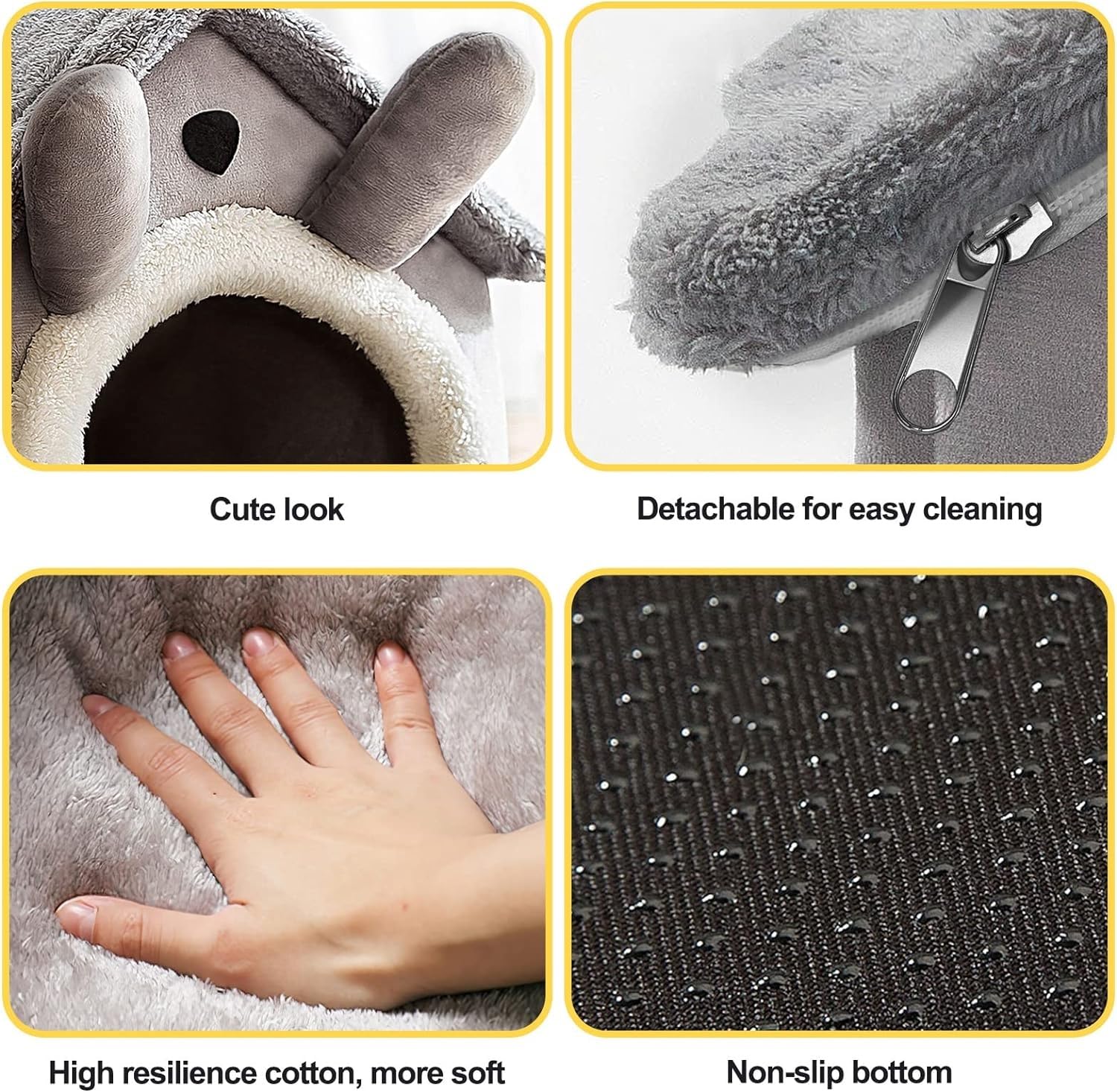 Plüsch Katzenhaus Iglu - Faltbar Mit Kissen Für Kleine Katzen