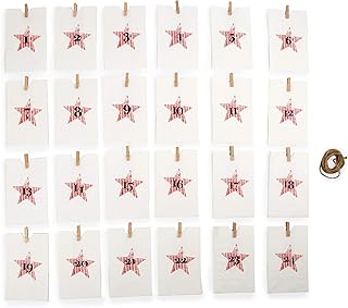 Small Foot – Calendario de Adviento Bolsa de Papel, Color Blanco