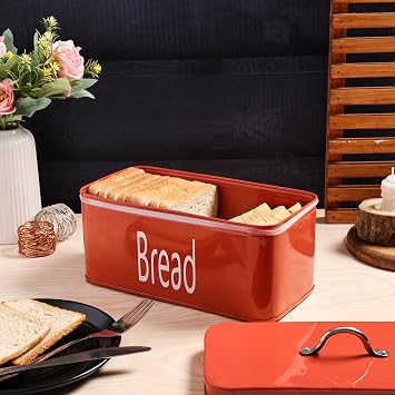 TrueDecor Metal Bread Box Set Sourdough Bread Box 4.1L Airtight Bread Storange