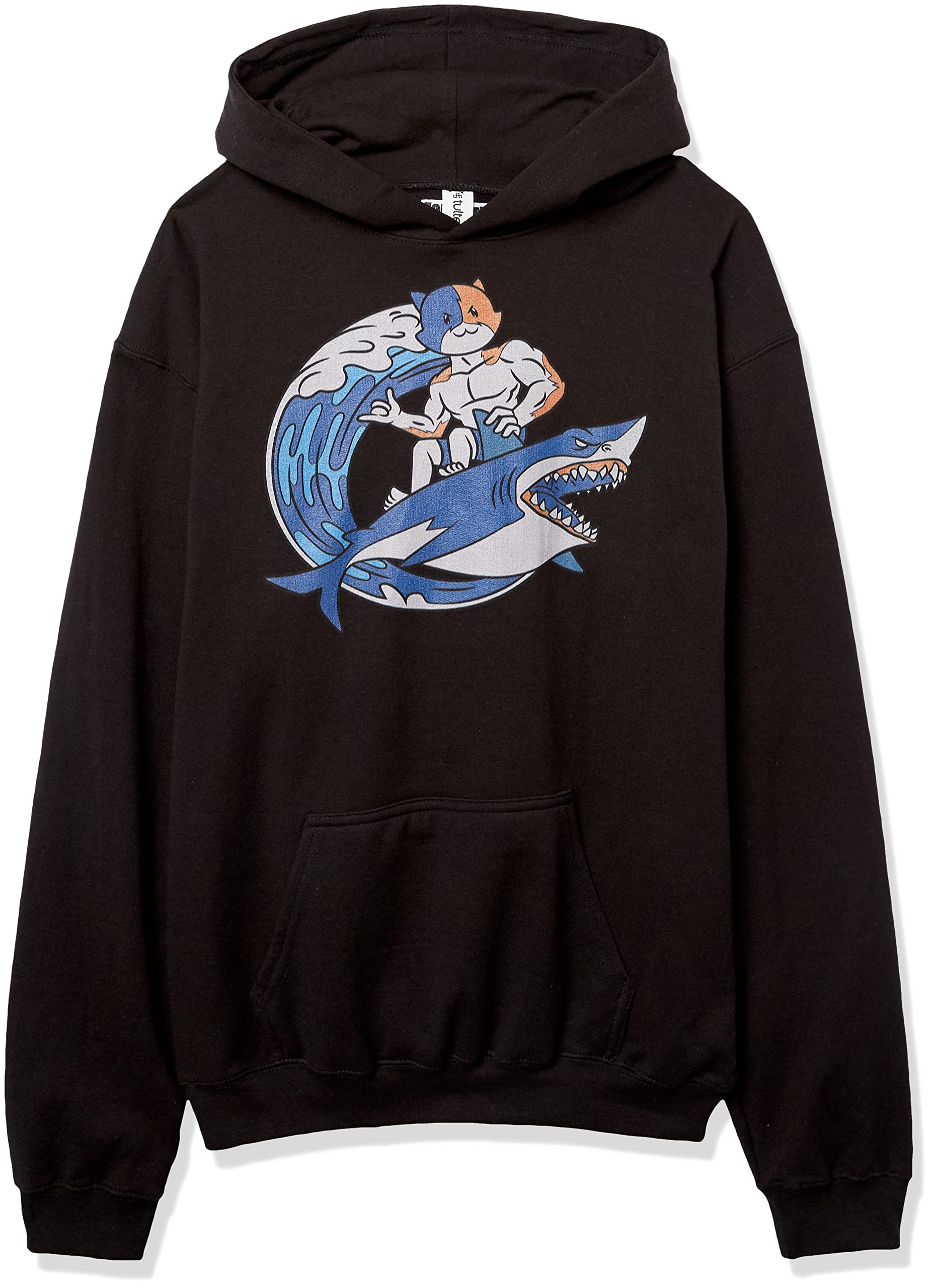 FORTNITE Dziecięca bluza z kapturem Meowcles Shark Surf Youth, Czarny, M