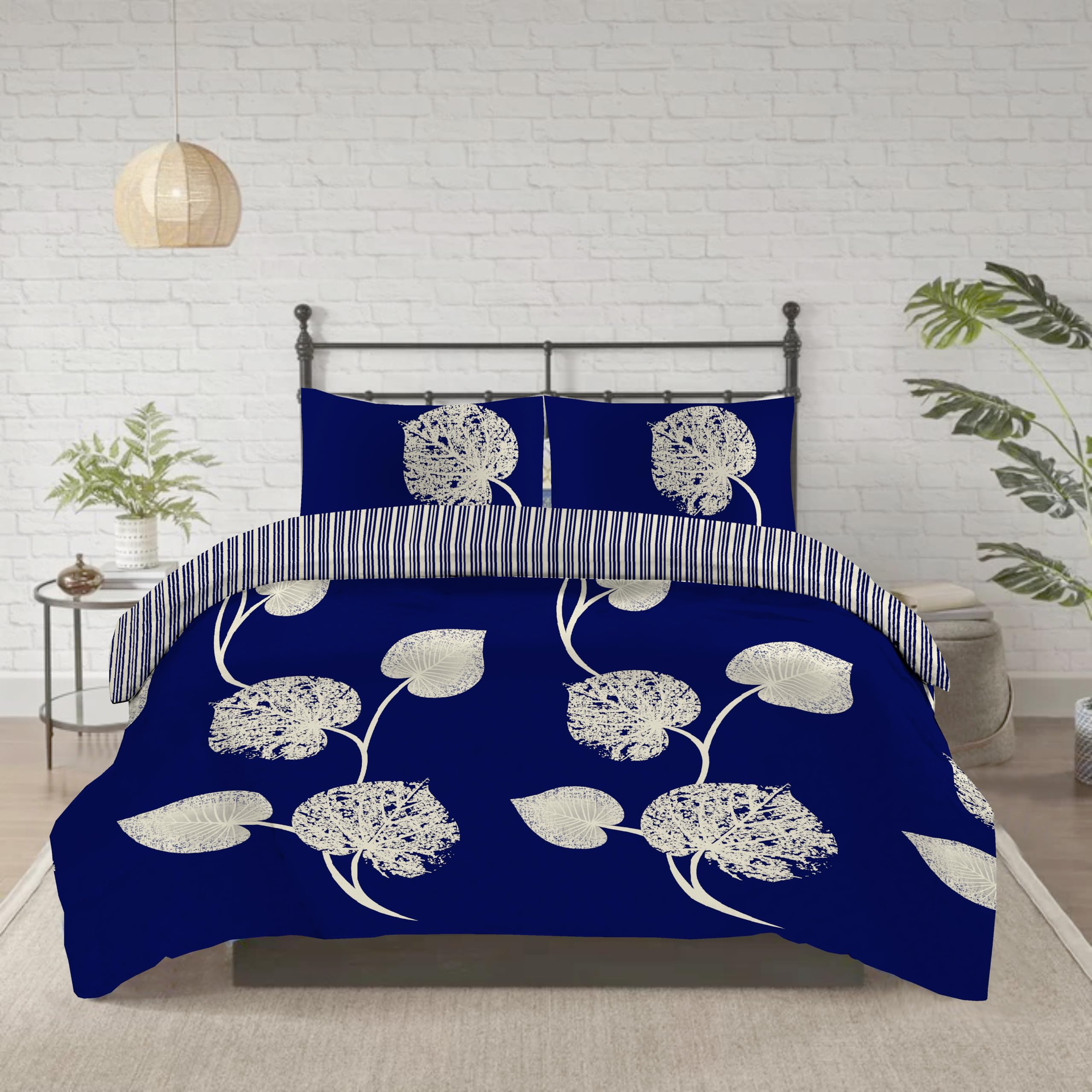 CHARKHAH Floral Duvet Cover Set Single – Polycotton Bedding Set with Fitted Sheet, Pillowcase & Button Closure – Easy Care Fitted Sheet Quilt Cover Set — image 1