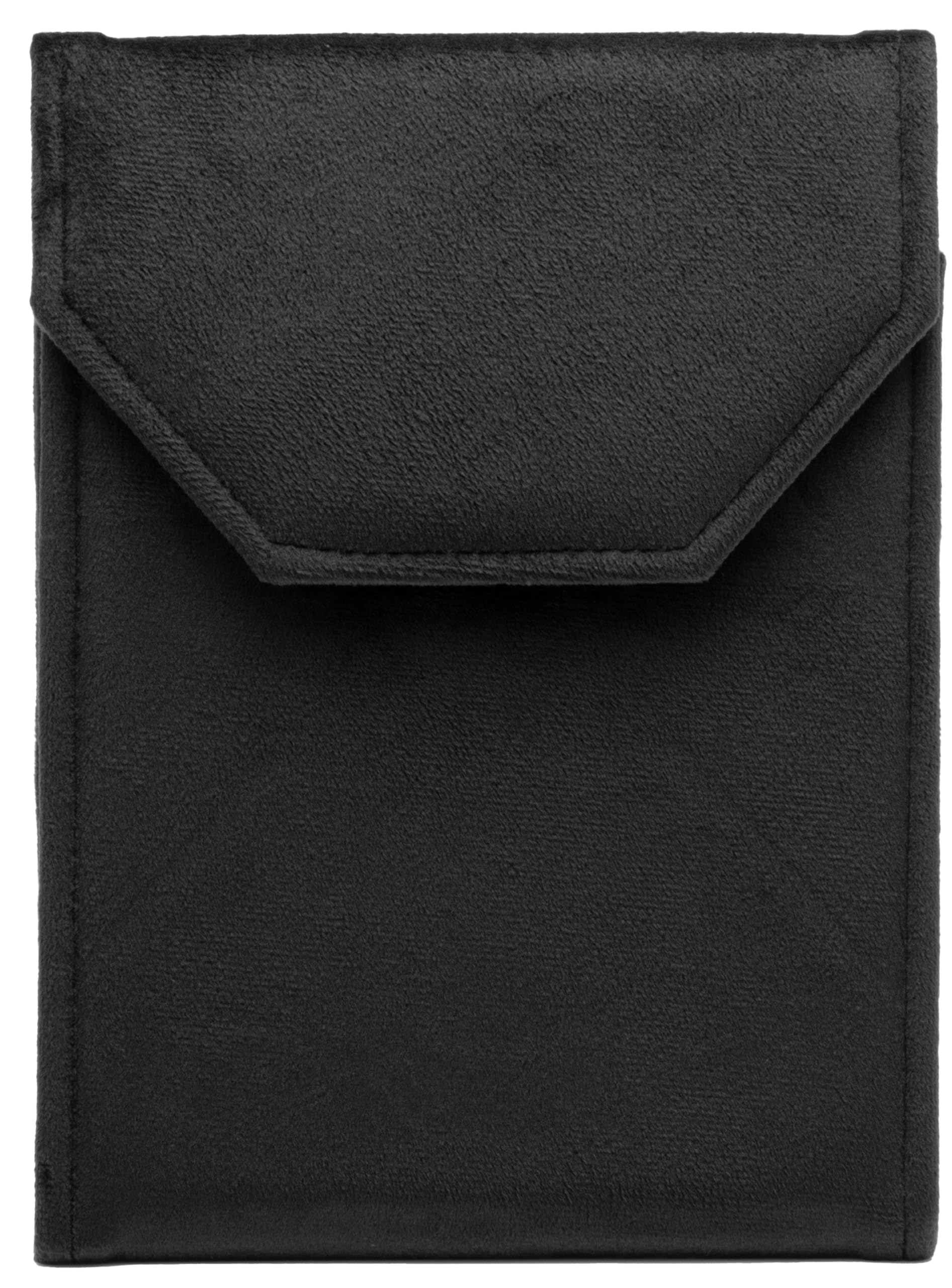 COWFEXCOWFEX Velvet Necklace Jewelry Travel Folder Storage Display Case (Black)