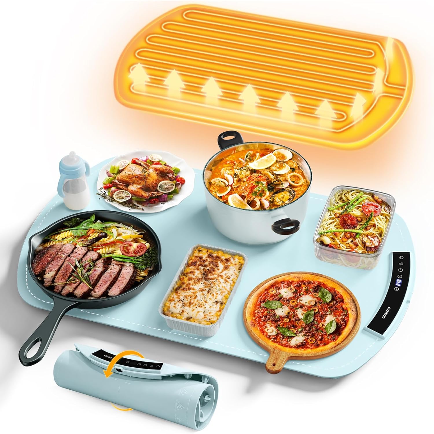 Food warming mat for buffets - 9 temp settings