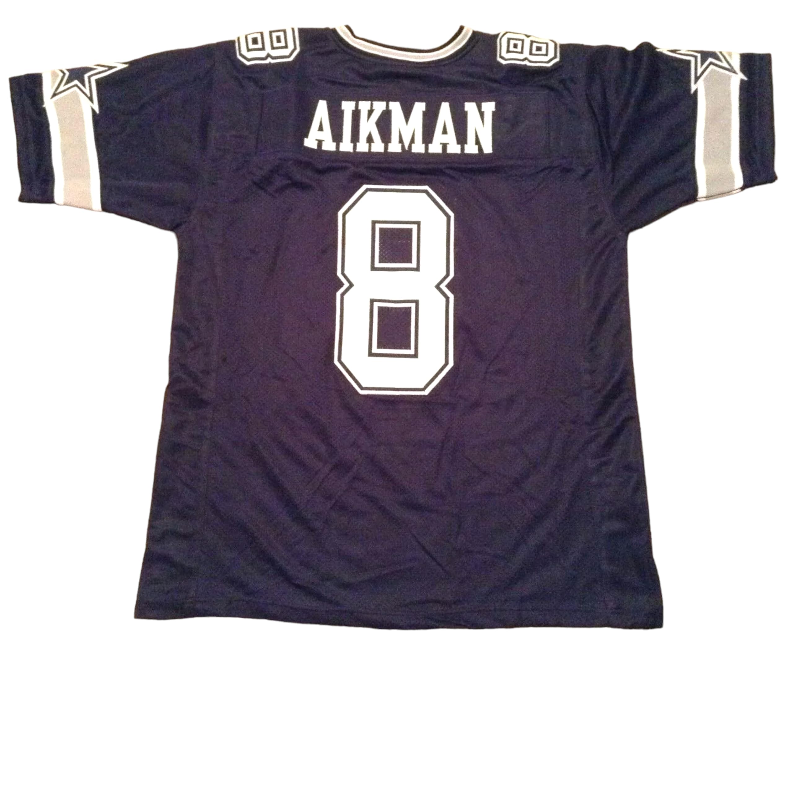 Generic Troy Aikman Blue Jersey Stitched Custom Football New No Brand/Logos Adult Sizes (US, Alpha, X-Large, Regular, Regular, Blue)