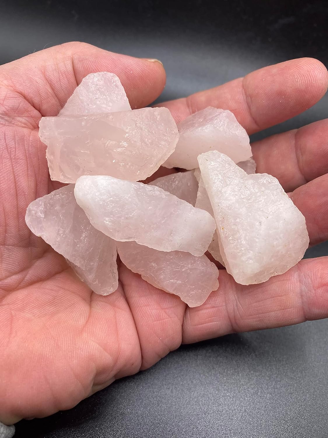 10 Pieces Raw Rose Quartz Crystal, Total Weight 150+ Grams, Each Piece 3 to 5cm Long, Healing, Rituals, Love, Reconciliation - Image 3