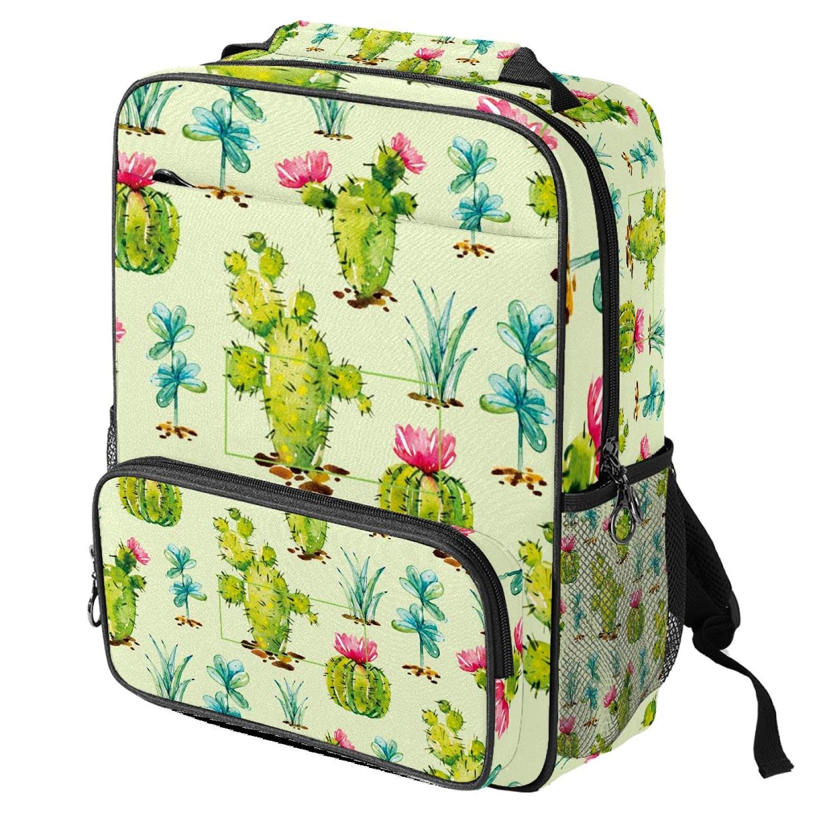 Sac à dos ordinateur portable avec motif cactus vert original - 8