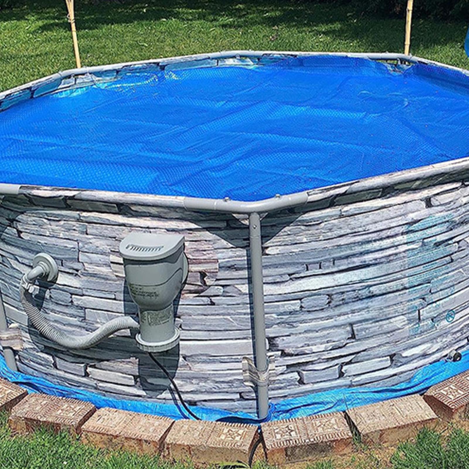 Telo di Copertura per Piscina Telo Solare Termico Pieghevole