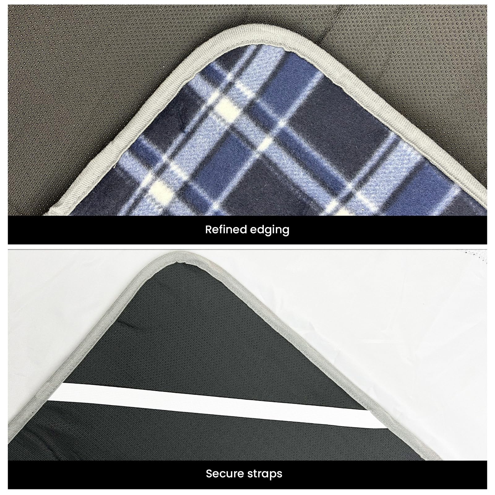 Almohadilla térmica eléctrica para exteriores, 3 temperaturas ajustables para picnic de senderismo (azul)