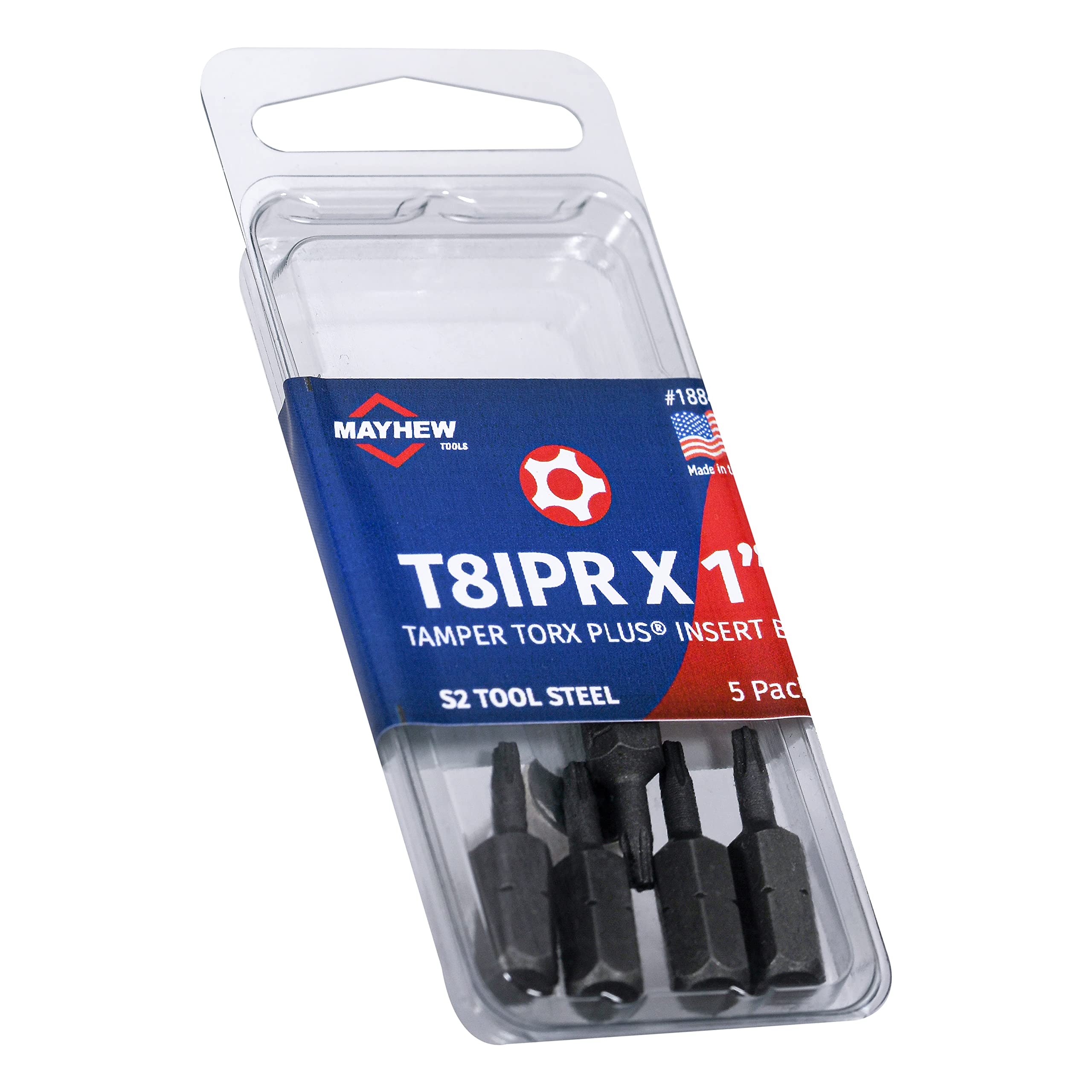 T8IPR - Broca de inserción Torx Plus de 1 pulgada, paquete de 5