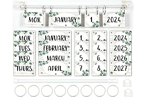 Eucalyptus Calendar Bulletin Board: Enhance Classroom Ambiance with a Touch of Nature
