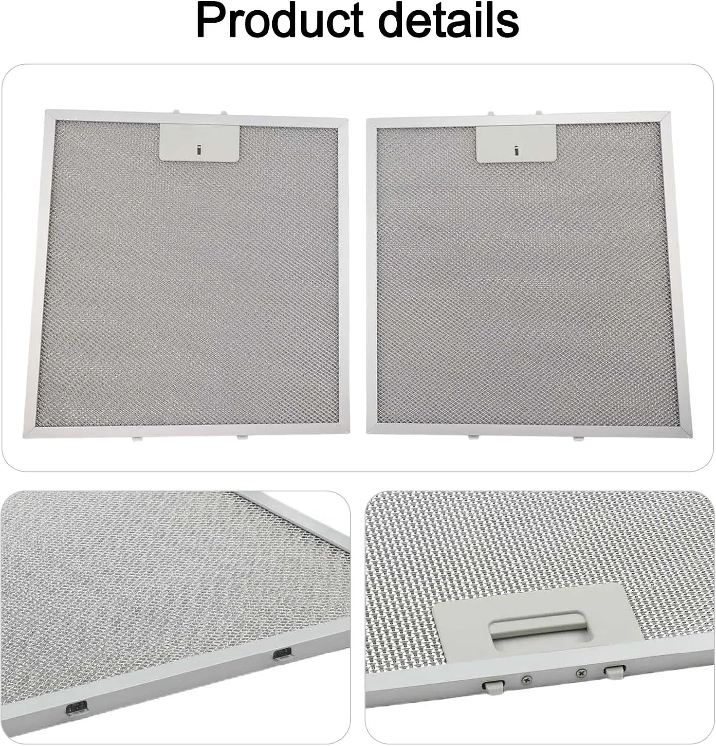 2pcs 325x340x9mm Aluminum Cooker Hood Filters Metal Mesh Extractor Vent Filter Kitchen Range Hood Accessories