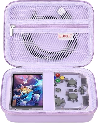 Miniatura 8 de BOVKE Carrying Case Compatible With Anbernic RG405V Retro Handheld Game Console, Vertical Version Android Retro Handheld Game Holder with Mesh