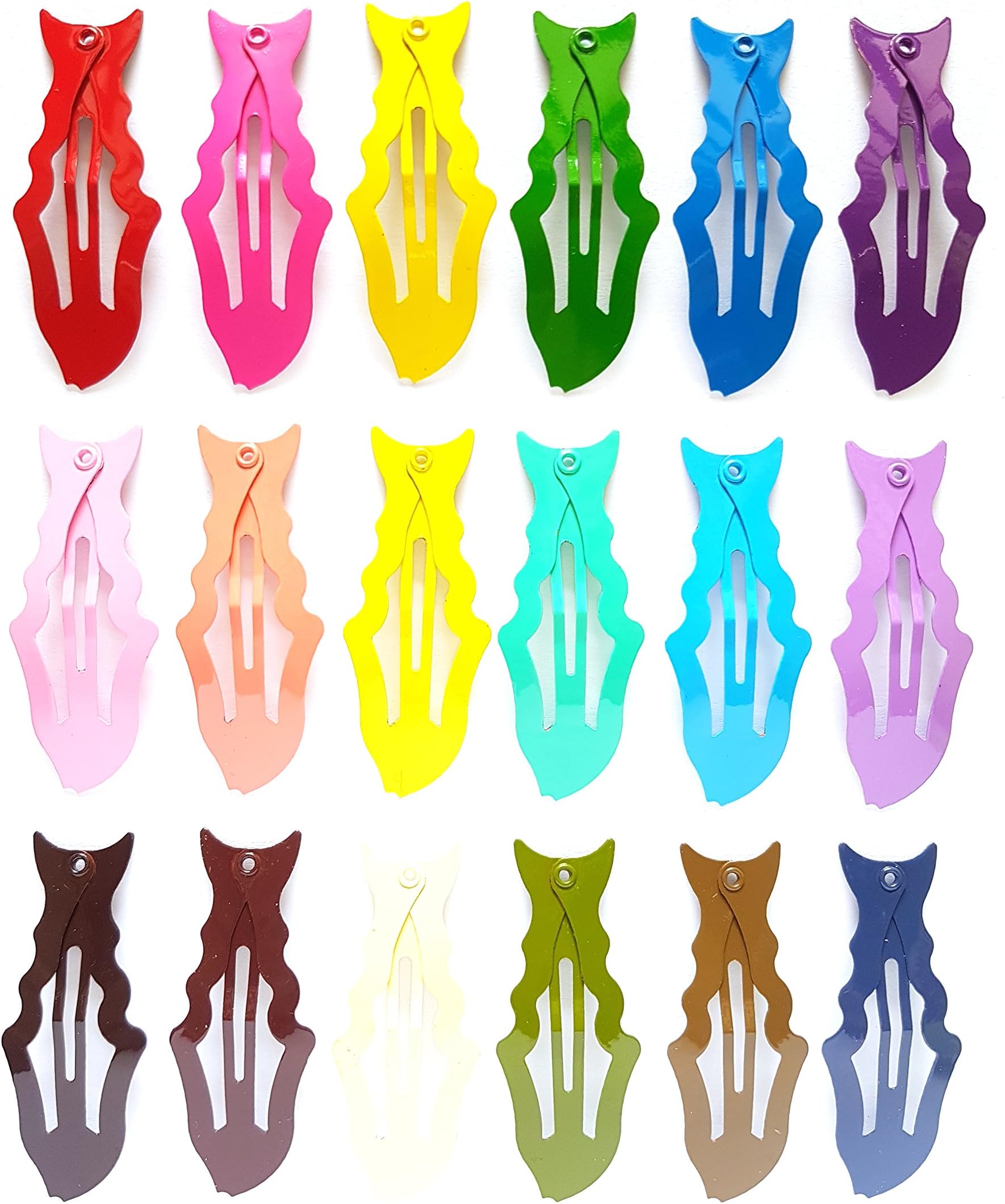 36 Pcs Cute Dolphin Fish Hair Snap Clips Mix Assorted Colors 18 Colors Size 50MM