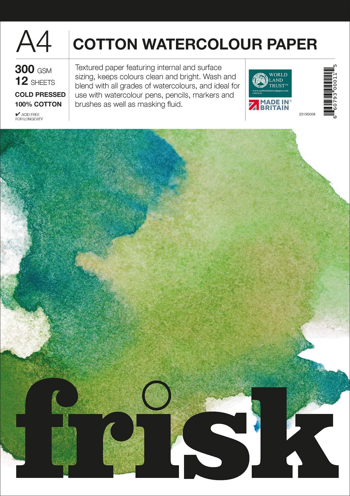 Bockingford 300gsm Glued Watercolour Pad 16" X 12" (410 X 310mm