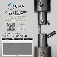 Vista 8 de FresKaro Clips de mosquetón de escalada con bloqueo automático de 25 KN con certificación UIAA, bloqueo giratorio y mosquetones resistentes