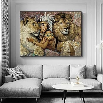 Amazon.co.jp: キャンバスにプリントエジプトの女性女性と