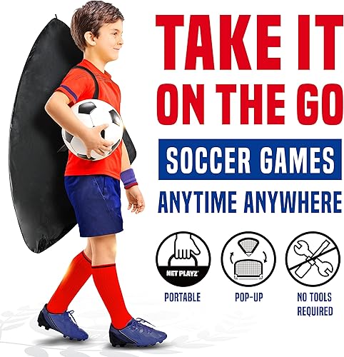 Miniatura 3 de NET PLAYZ Soccer Goals Soccer Net - Kids Pop-up Football Goals for Backyard Practice & Training, Portable