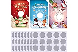 INKNOTE Scratch Off Stickers Cards for Christmas