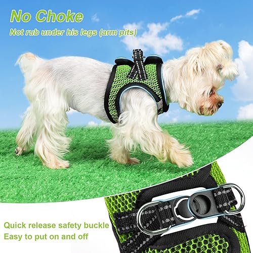 Miniatura 4 de XXXS - Arnés reflectante para perros pequeños, arnés de malla de aire, arnés para perro, arnés ligero de chaleco extra pequeño, arnés reflectante