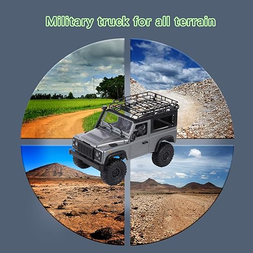 Miniatura 4 de GoolRC MN 99s RC Car, 112 escala 4WD 2.4G coche de control remoto para niños y adultos, RTR RC Crawler Off Road Truck para modelos de vehículos Land