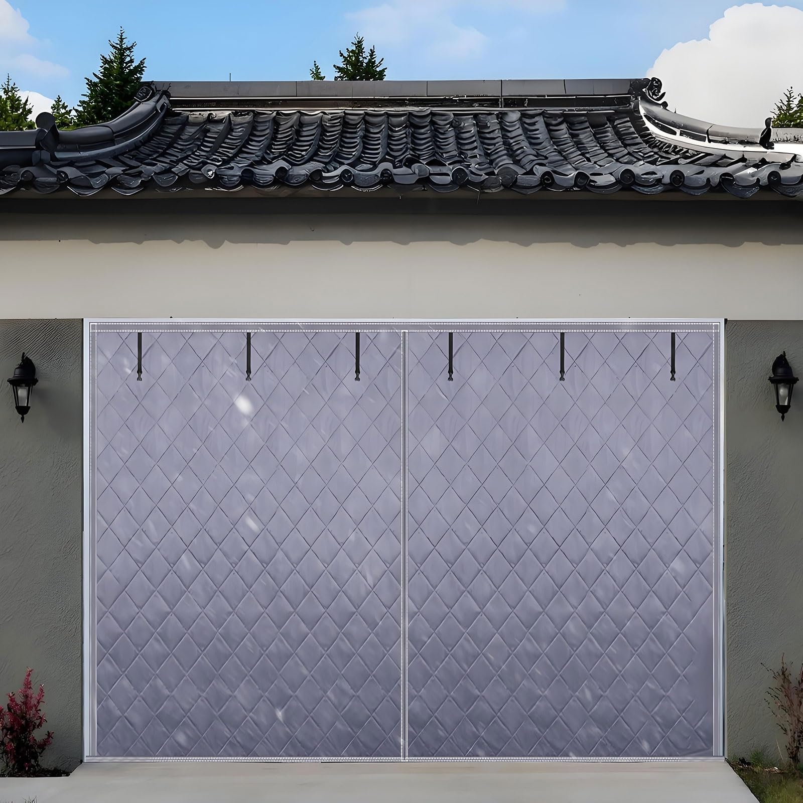 Rideau de porte magnétique thermique coupe-vent et occultant contre le froid